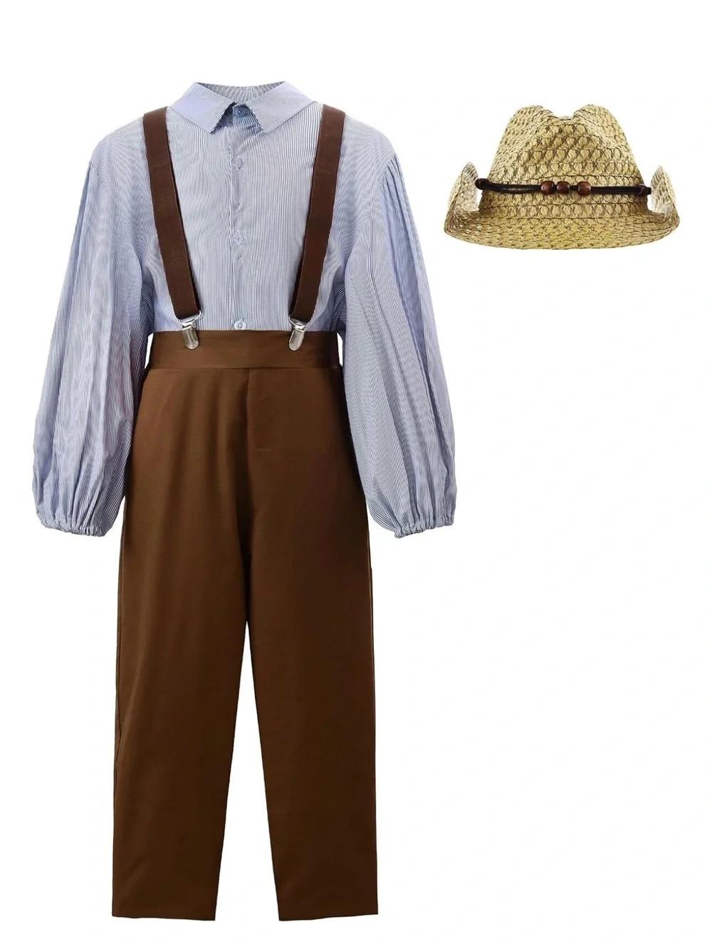 NWT ReliBeauty Boys Pioneer Costume Kids Colonial Costume Boys with Hat